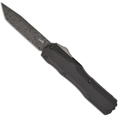 Kershaw Livewire Automatic Black Aluminum Handle Damascus Tanto Blade 9000TDAM