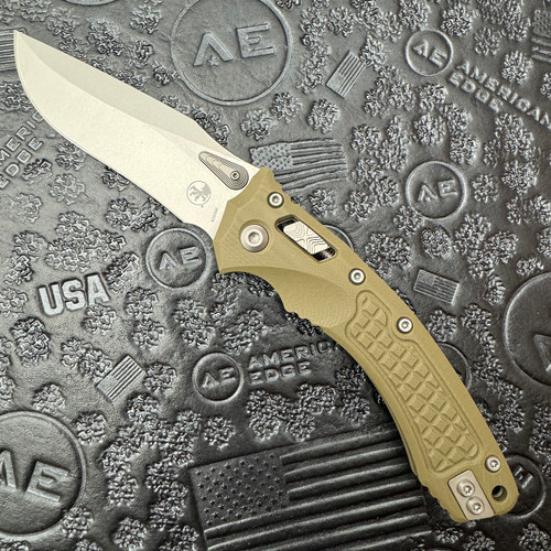 Microtech Amphibian RAM-LOK S/E Frag OD Green G-10 Stonewash Standard 137RL-10FRGTOD