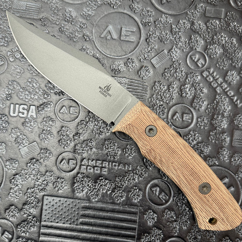 Wilburn Forge Bodyguard Fixed Blade Burlap Micarta Handles