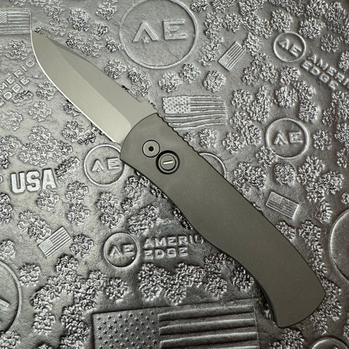 Pro-Tech Emerson CQC7 Operator Auto Spear Point Black Handles DLC 20CV Blade Tritium Button E7A03-OP20CV
