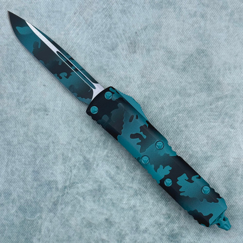 Microtech UTX-85 S/E Turquoise Camo Standard Signature Series Serial Number 001 231-1TQCS