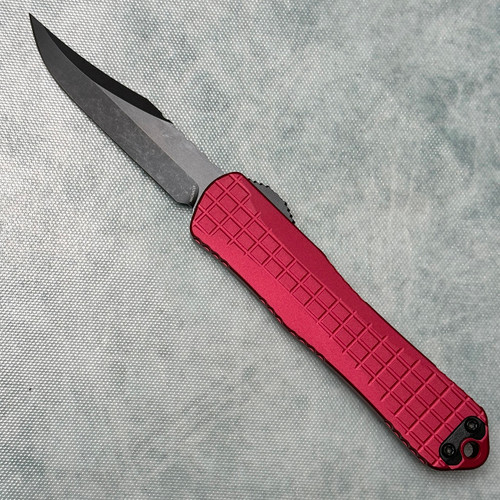 Heretic Knives Manticore E Bowie Red Grenade Grip Handle DLC Blade H026BF-6A-RED