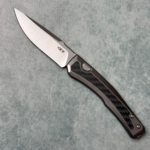 Zero Tolerance 0556 Auto Titanium Handle w/ Carbon Fiber Inlays Two-Tone MagnaCut Blade