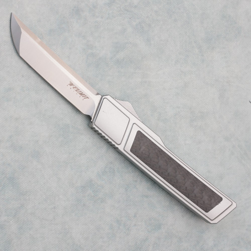 No Limit Knives Vespa Ripper OTF Aluminum Handle With Carbon Fiber Inlays Satin Blade (Pre-owned)
