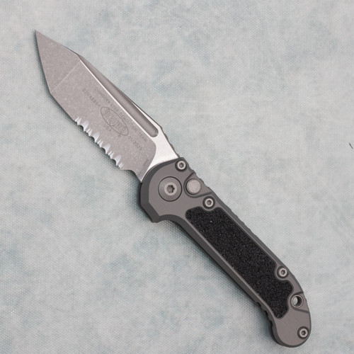 Microtech LUDT T/E Gen III Natural Clear Apocalyptic Serrated 1136-11APNC