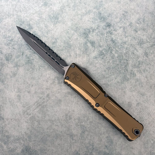 Microtech Combat Troodon D/E Gen III Tan Apocalyptic Full Serrated 1142-12APTA