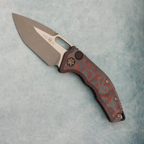 Heretic Knives Medusa Auto Tanto OD Green Handle Bronze Blade H011