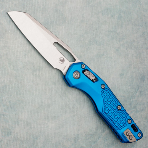 Microtech MSI RAM-LOK Fluted Blue Aluminum Handle Stonewash
