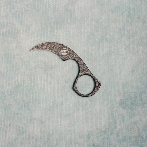 Bastinelli Creations Diagnostic Neck Knife Engraved Skulls PVD