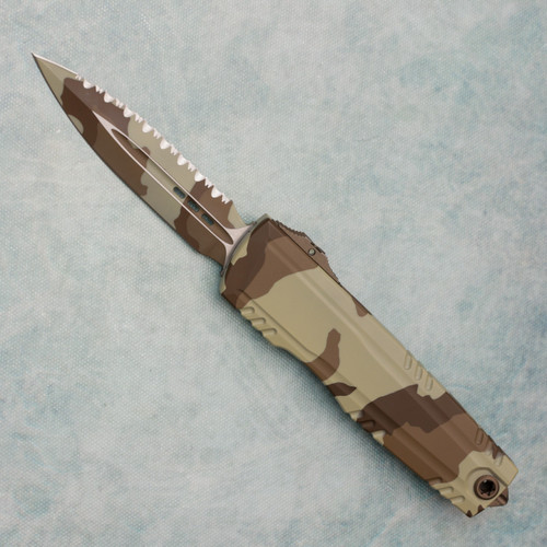 Microtech Luminary ZBP Desert Camo Full Serrated Signature Series 1270-3DRCS