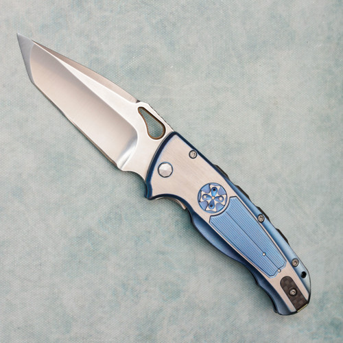 Diskin Wheel Release Custom D/A Inset Lock Titanium Handle Satin Blade (Pre-owned)