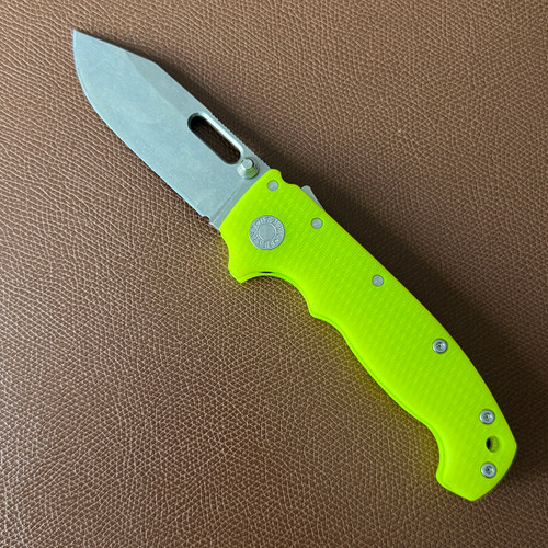 Demko MG AD20 V2 Clip Point Shark Lock Day Glow G10 Handle Stonewash MagnaCut Blade