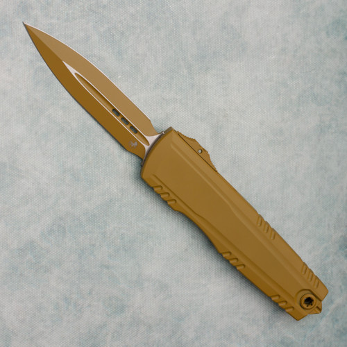Microtech Luminary ZBP Cerakote RAL-8000 Full Serrated Signature