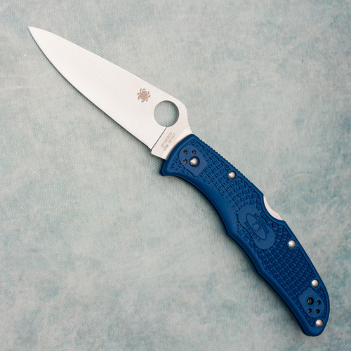 Spyderco Endura 4 Lightweight Lock Back Cobalt Blue FRN Handle Satin CPM-SPY27 Blade C10PCBL