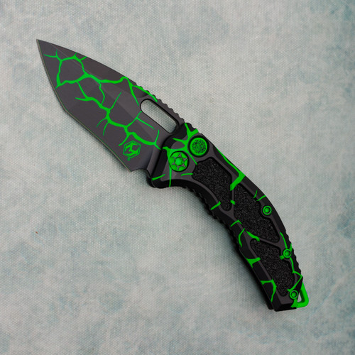 Heretic Knives Pariah Auto UV Toxic Magma Handle w/ Black Grip