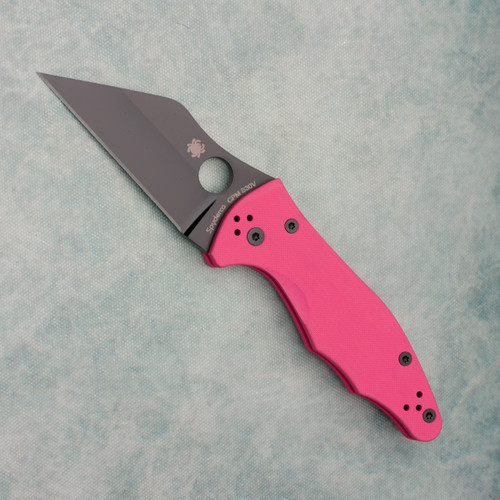 Spyderco Yojimbo 2 Compression Lock Pink G-10 Handle DLC Blade C85GPNBKP2