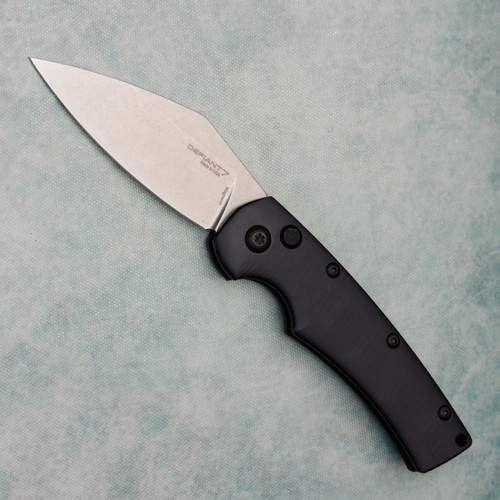 Defiant 7 Valmara Auto Black Handle DLC Blade | American Edge Knives