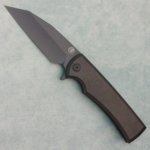Chaves Knives Sangre Street Integral Wharncliffe Grey PVD Titanium Handles Grey PVD Blade