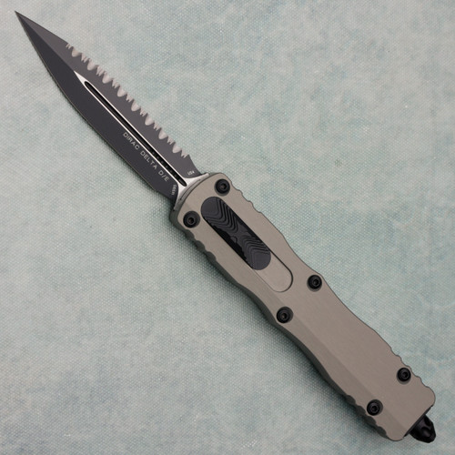 Microtech Dirac Delta D/E Natural Clear Full Serrated 227-3NC