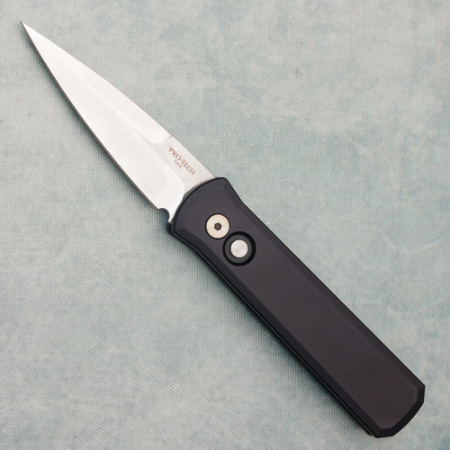 Pro-Tech Godson Solid Black Handle Satin Blade 721-SATIN (Consignment)