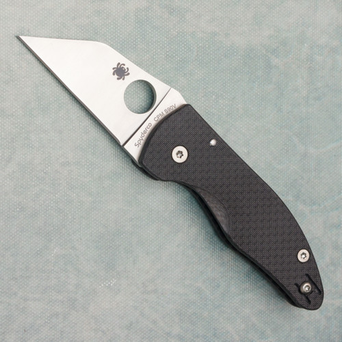 Spyderco MicroJimbo Compression Lock Peel-Ply Carbon Fiber Handle Satin S90V Blade Sprint Run C264CFP