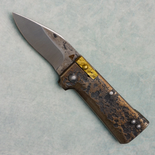 Aaron Creative Company The Blacksmith's Auto Hammered Steel Handle 80CRV2 Blade 055