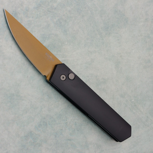 Pro-Tech Boker Kwaiken Auto Black Handle Tan Blade