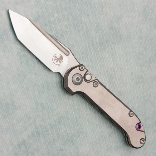 Microtech Marfione Select LUDT T/E Gen III Titanium Handle Stonewash Standard Purple Accent 1136-10MS5