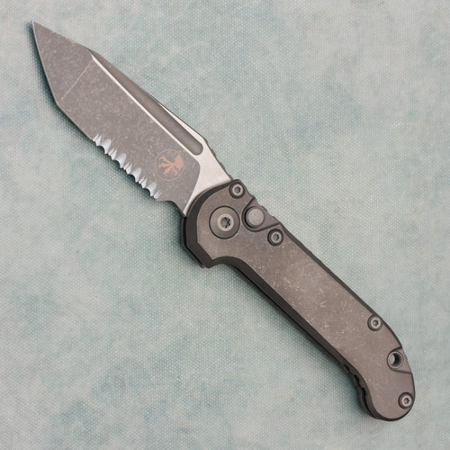 Microtech Marfione Select LUDT T/E Gen III Apocalyptic Titanium Handle Apocalyptic Partial Serrated 1136-11APMS1