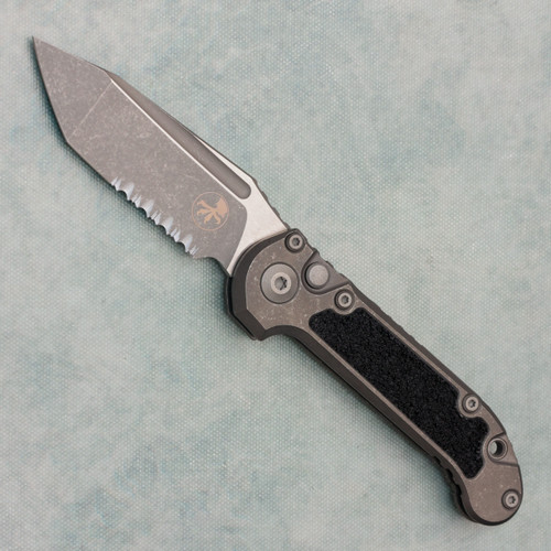 Microtech Marfione Select LUDT T/E Gen III Apocalyptic Titanium Handle w/ Black Grip Tape Inlays Apocalyptic Part Serrated 1136-11APMS2