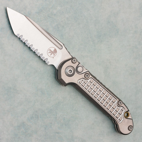 Microtech Marfione Select LUDT T/E Gen III Frag Titanium Handle Stonewash Full Serrated Bronze Accent 1136-12FRMS1