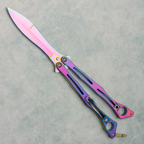 Spyderco Spyderfly Balisong Rainbow Finish B01PRB (Pre-owned)