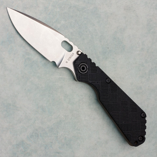 Strider Knives SNG Crosshatch G-10/Ti Strider Stripe Handle Stonewash CPM-S30V Blade