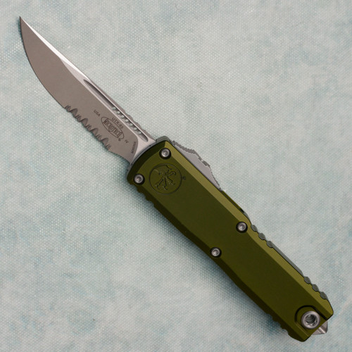 Microtech UTX-85 Gen IV S/E OD Green Stonewash Part Serrated 12314-11OD