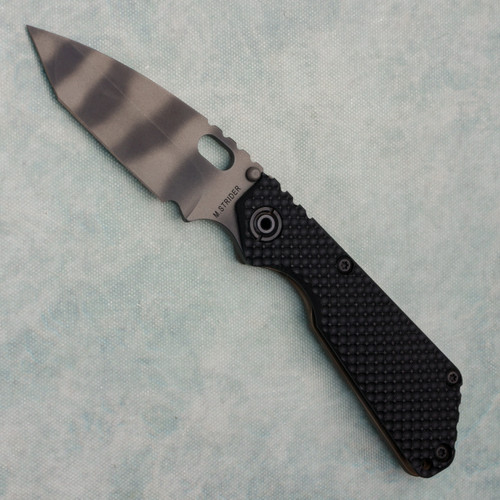 Strider Knives SNG Gunner Grip Black G-10/Ti Strider Stripe Handle Tiger Stripe CPM-MagnaCut Tanto Blade (Pre-owned)