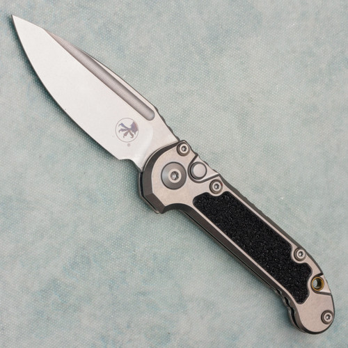 Microtech Marfione Select LUDT S/E Gen III Stonewash Titanium Handle w/ Black Grip Tape Inlays Stonewash Standard Bronze Accent 1135-10MS8