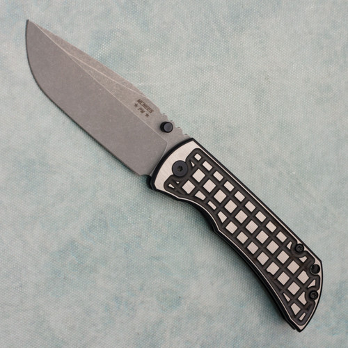 McNees Knives PM MAC 2 3.5 Gen 2 Blackout Frag Two-Tone Titanium Handle Matte Stonewash Flat Ground Magnacut Blade (Pre-owned)