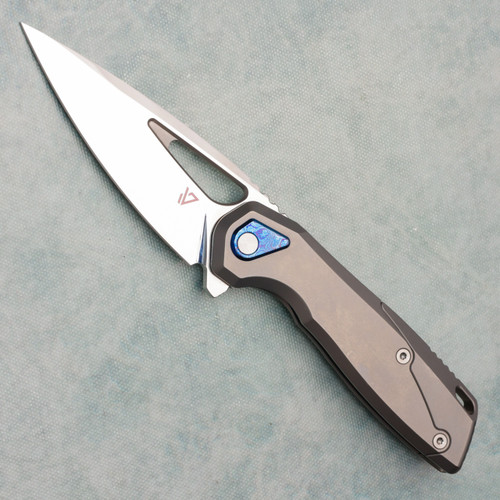 Vanguard StarRunner Frame Lock Titanium Handle w/ Timascus Inlays True Mirror Blade (Pre-owned)