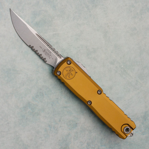 Microtech UTX-85 Gen IV S/E Tan Stonewash Part Serrated 12314-11TA