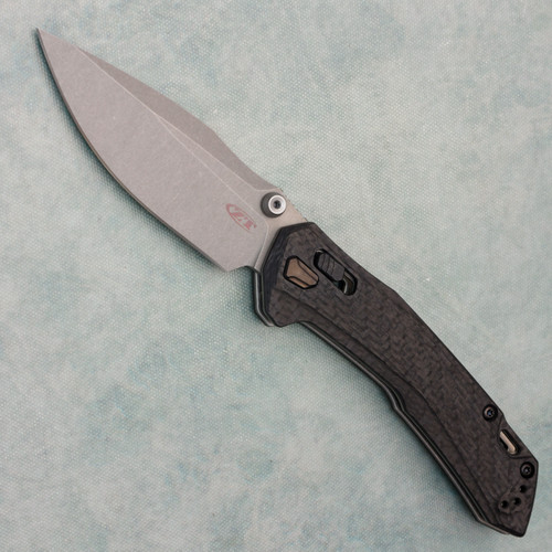 Zero Tolerance 0203CF DuraLock Carbon Fiber Handles Stonewash M390 Blade