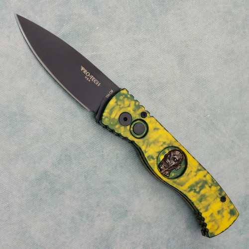 Pro-Tech TR-2 PK Zombie Skull Ano Handle Shaw Skull DLC Black 154CM Blade Prototype
