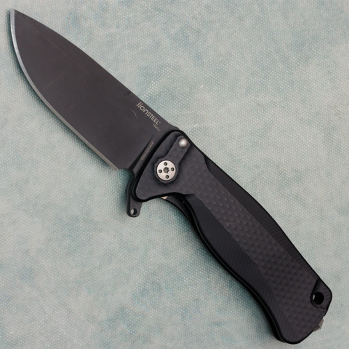 LionSteel SR-22A BB Frame Lock Black Aluminum Integral Handle Black Blade (Pre-owned)