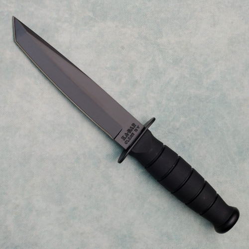 KA-BAR 5054 Short Fighting Knife Fixed Blade Black Kraton Handle Black Blade (Pre-owned)