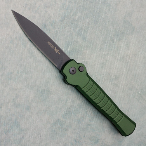 AKC X-treme Ace1 Auto Green Handle Black Blade ACE1-GB