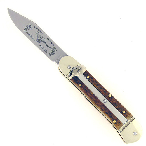 Hubertus Medium Clip Point Auto Cheetah Edition 10