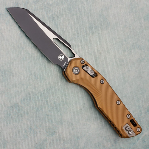 Microtech MSI RAM-LOK S/E Fluted Brown Aluminum Handle Black Standard Blade 210-1FLBN