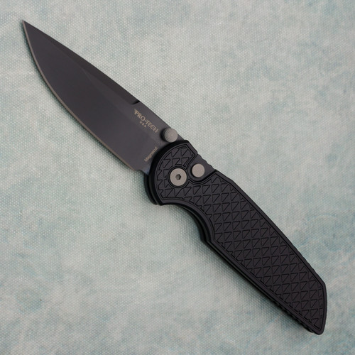 Pro-Tech TR-3 Integrity Button Lock Relic Textured Black Handle DLC MagnaCut Blade INT1106