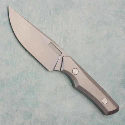 Vero Engineering Myelin Fixed Blade Stonewashed Titanium Handle Stonewash Blade (Consignment)