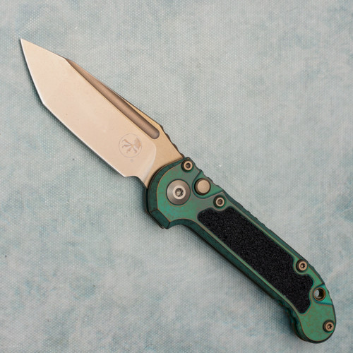 Microtech Marfione Select LUDT T/E Gen III Antique Green Titanium Handle w/ Black Grip Tape Inlays Bronzed Stonewash Blade 1136-13MS3