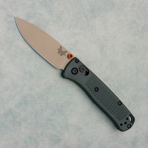 Benchmade Mini Bugout Axis Lock Taiga Green Handle Tan Cerakote Elmax Blade 533TN-2601